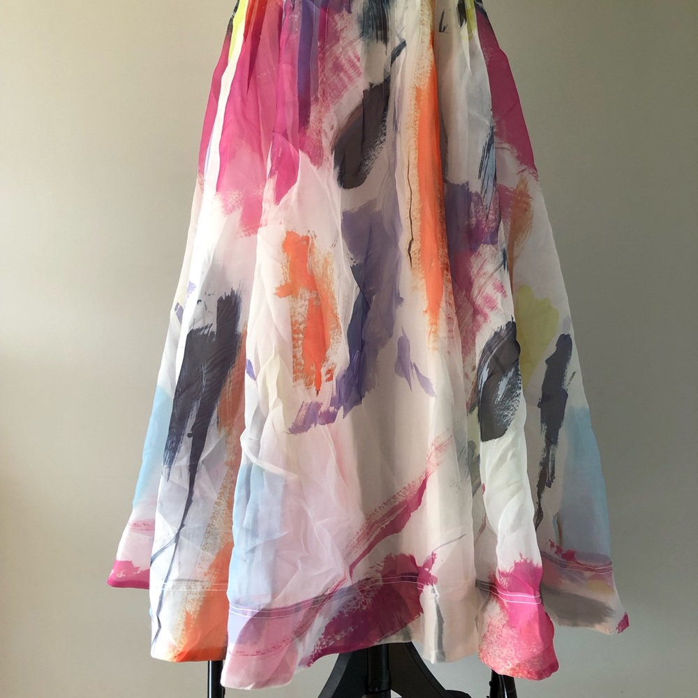 Women’s Aje Abstract Sunset Nova Pleated Midi Dress size 2  Spring 2024 - Picture 3 of 16
